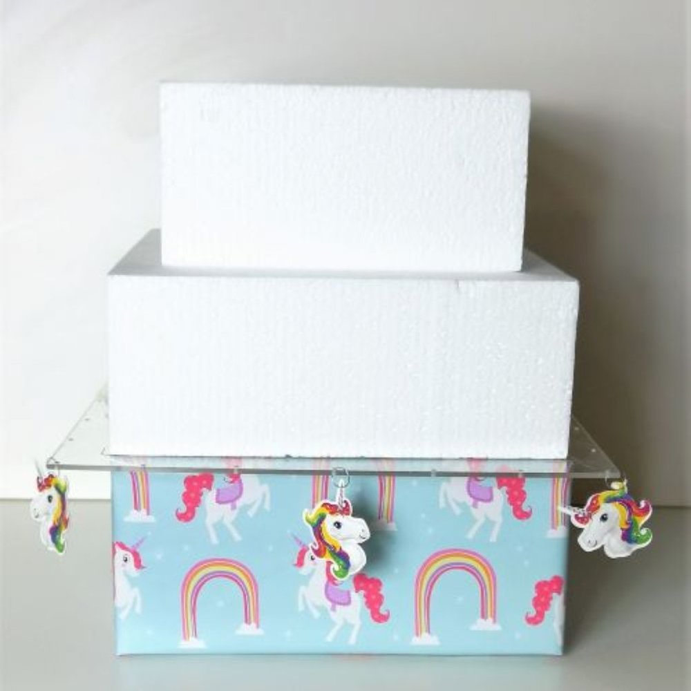 12" Square Unicorn Cake Stand